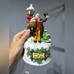 Festive Figurine with Red and Yellow Accents